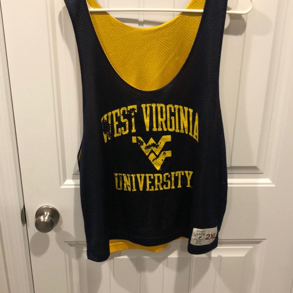 West Virginia University Tank womens 2XL navy and yellow - Picture 3 of 5